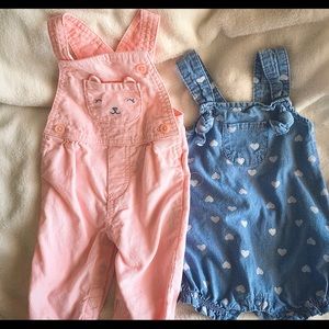 Baby Girl Overalls and Denim Romper